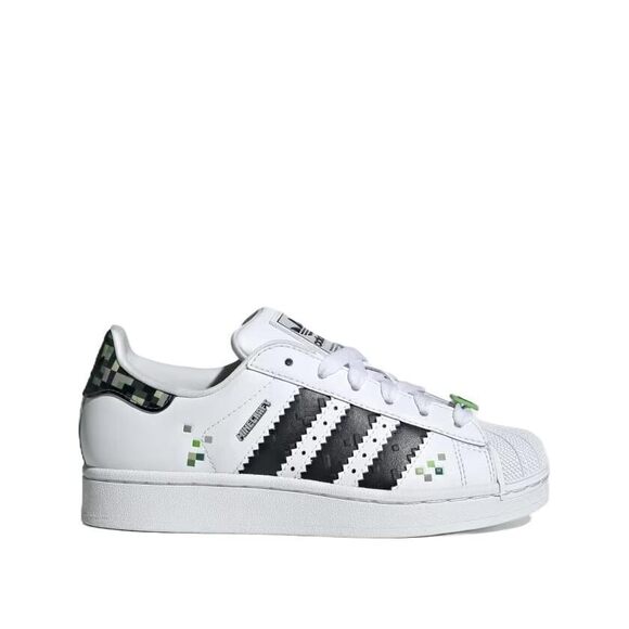 Adidas Big Kids Superstar II Minecraft Shoes White 6.5 Medium -  coffeafoods.com